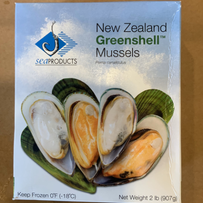 MUSSEL HALF SHELL NEW ZEALAND SIZE L 12/2#