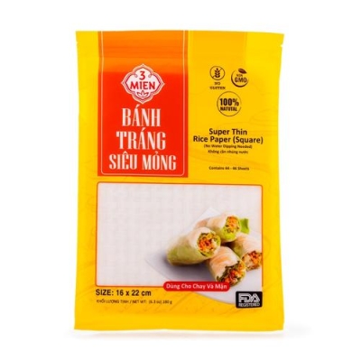 RICE PAPER SUPER THIN - 22CM - 44X180G