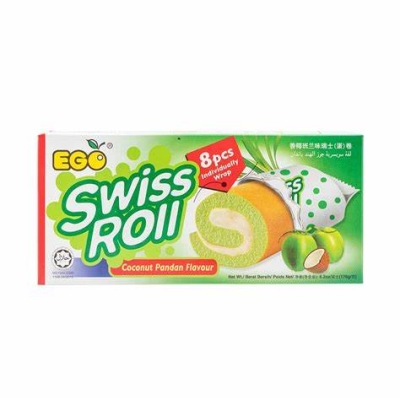 SWISS ROLL COCONUT PANDAN FLAVOR 