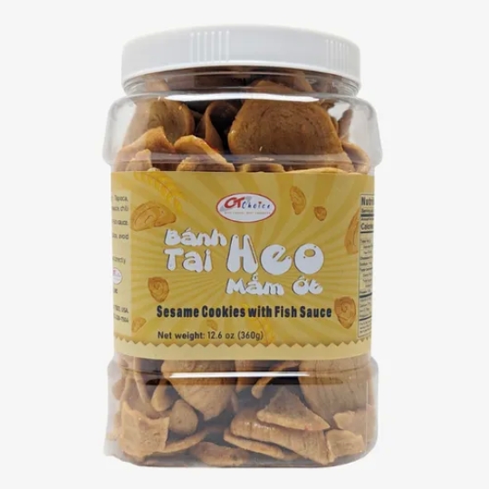BANH TAI HEO MAM OT - SESAME COOKIES W/FISH SAUCE 